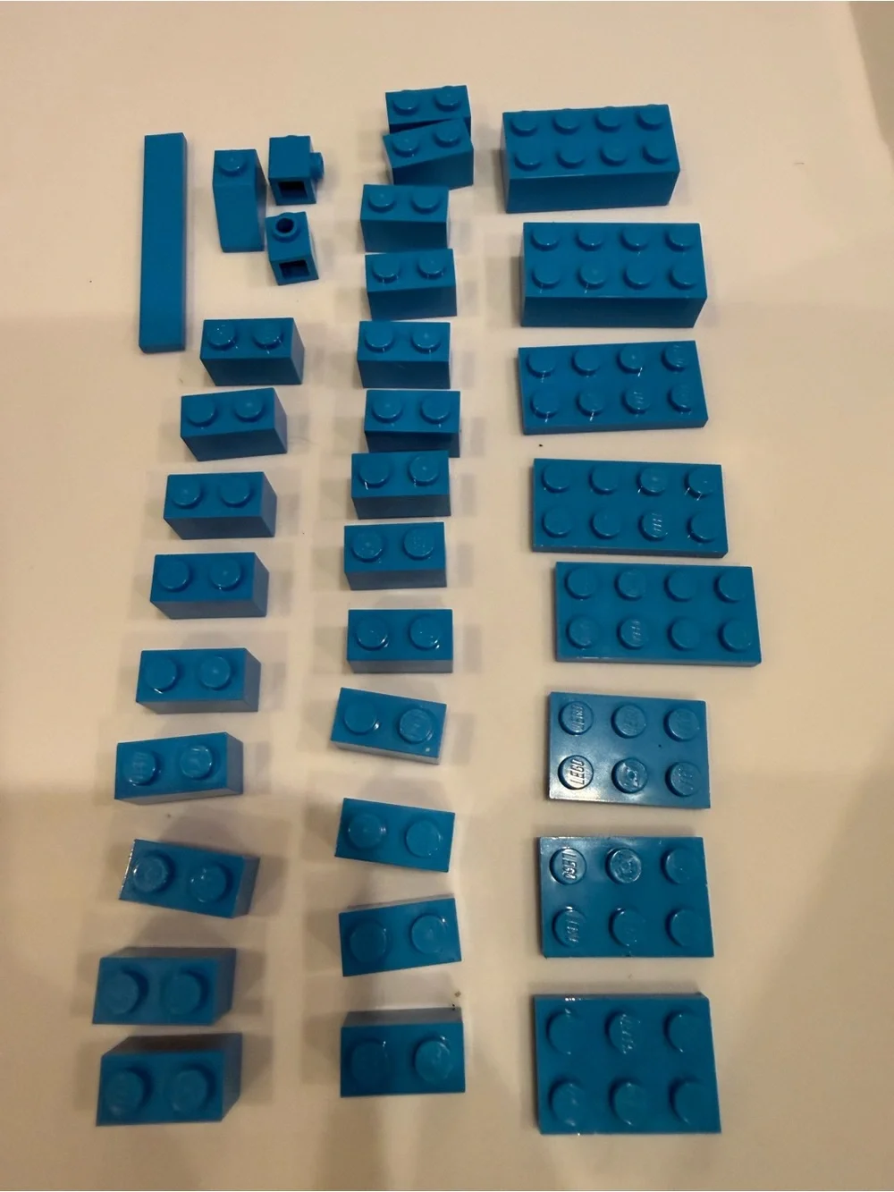 Lego aqua blocks